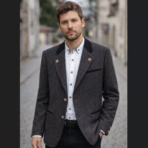 Black Rofan Trachten Jacket